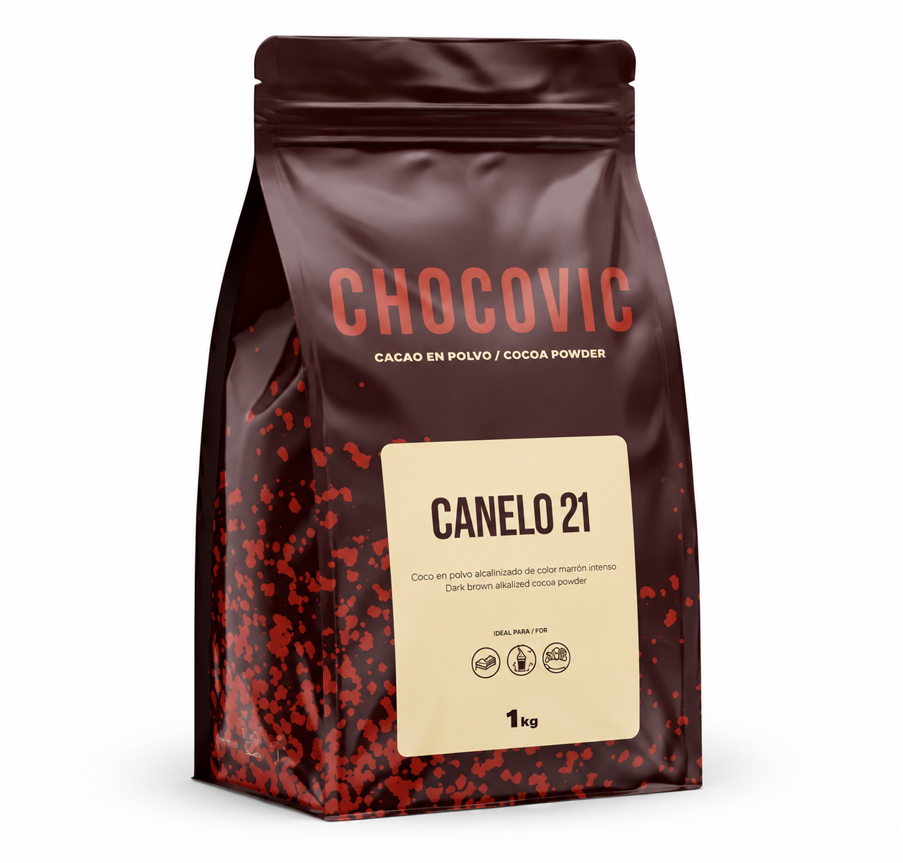 Bolsa de cacao en polvo Canelo 21 Chocovic 1 kg