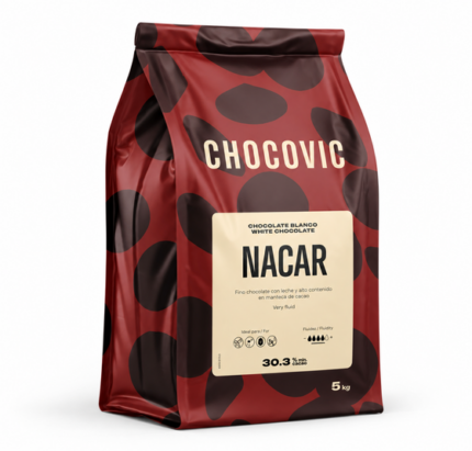 1. Bolsa de cobertura de chocolate blanco Nacar Chocovic 5 kg