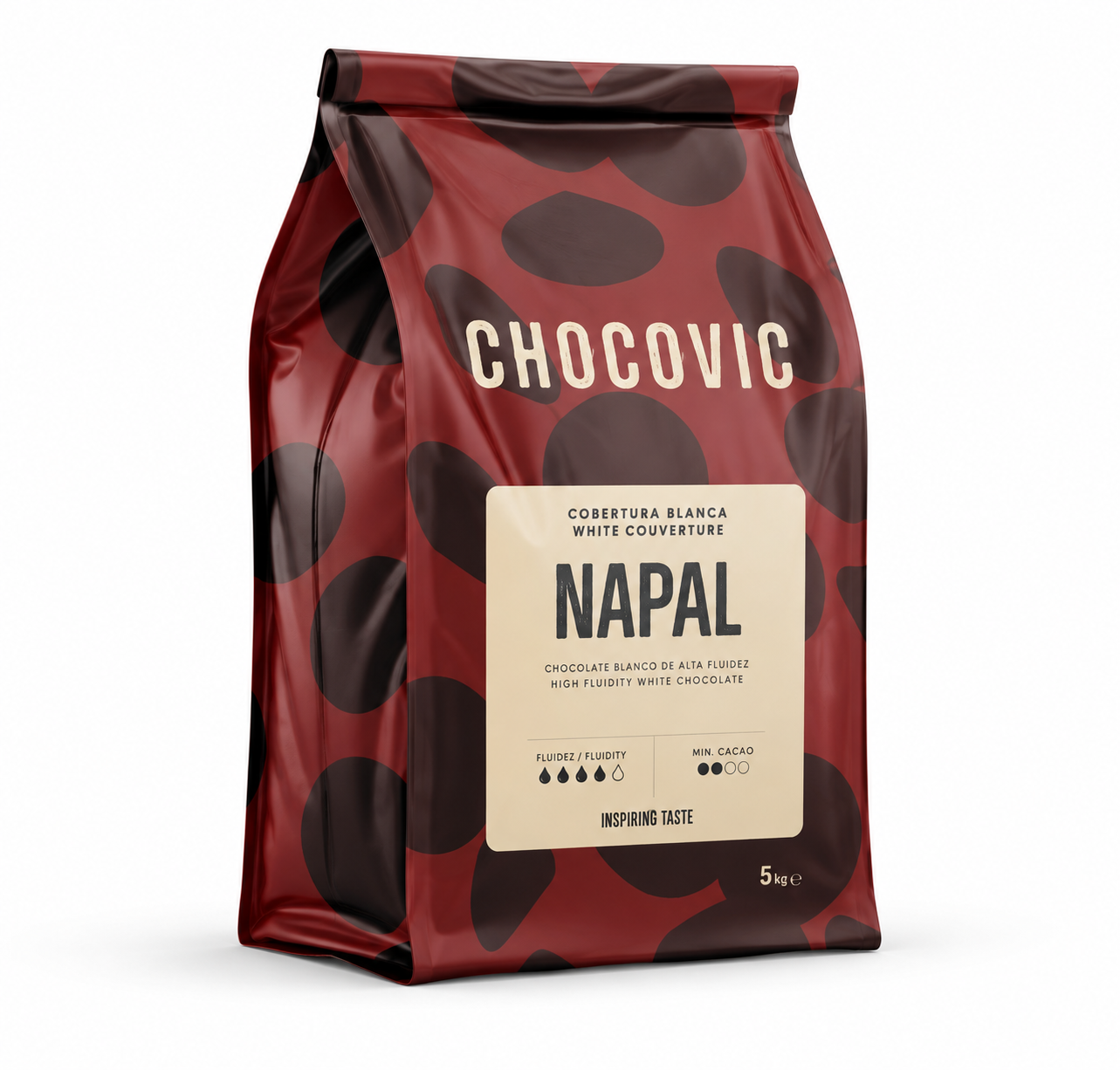 1. Bolsa de cobertura de chocolate blanco Napal Chocovic 5 kg
