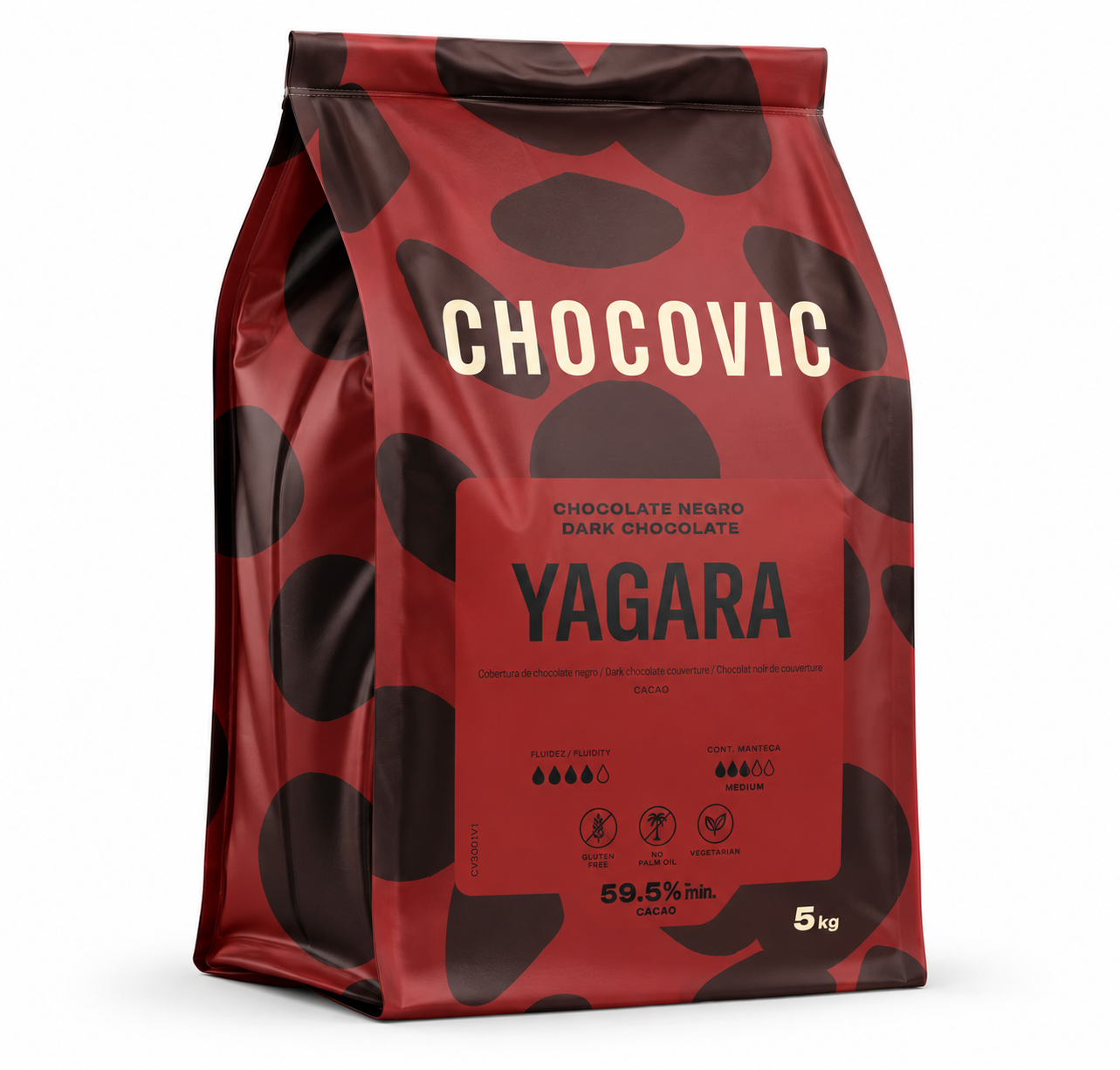 Bolsa de cobertura de chocolate negro Yagara Chocovic 5 kg