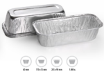 Envase aluminio rectangular 205x90