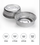 Envase aluminio redondo 205x60